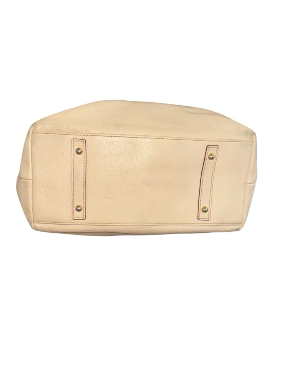 Dooney & Bourke Belvedere Logo Lock Shoulder Hobo Bag Minimalist Cream Leather - Picture 4 of 9
